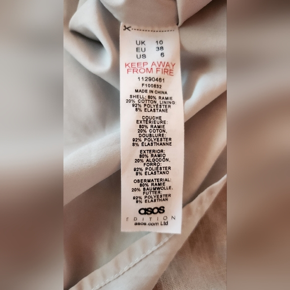 Asos Edition Mint Green Empire Waist Tiered Maxi Midi Dress Size 6 with Pockets - Picture 4 of 7